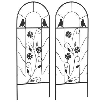 TRUUSK 2-delige Klimrekset van Metaal - Klaverblad- en Vogel, Tuin en Terras, Planten | Bomen, Verzenden
