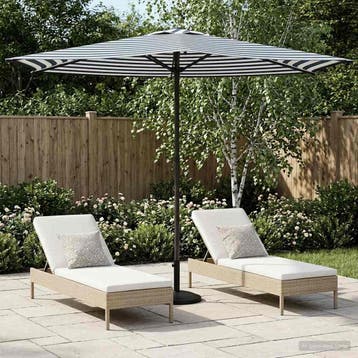 vidaXL Tuinparasol 270 x 270 cm Polyester Rechthoekig Blauw, Verzenden, Nieuw, 2 tot 3 meter