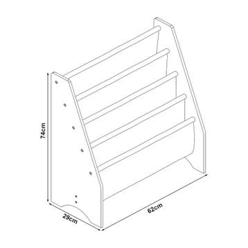 [en.casa] Kinderrek Fisterra 74x62x29 cm eenhoornmotief, Verzenden, Nieuw