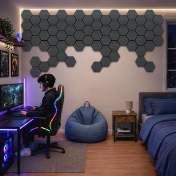 Akoestische panelen Sonic Shield houtlook - zwarte eik, Verzenden, Nieuw