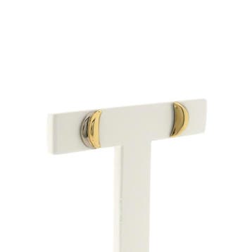 Bicolor gouden oorstekers (Oorbellen), Ophalen of Verzenden, Gebruikt, Goud, Goud