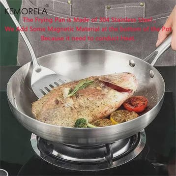Set van 3 RVS Koekenpannen & Wokpannen (22-28 cm) - 5-laags, Verzenden, Nieuw