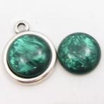 1 x Polaris Cabochon 20 mm Jais Green (Cabochons en camée), Ophalen of Verzenden, Nieuw, Overige typen