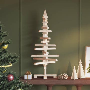 vidaXL Kerstdecoratie kerstboom 90 cm massief grenenhout, Diversen, Verzenden, Nieuw