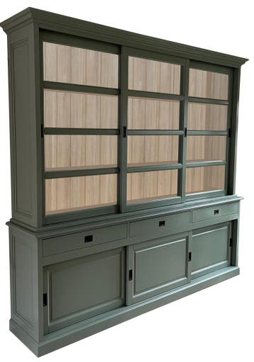 Buffetkast Engels groen - eiken interieur Ermelo 260 x 240cm, Ophalen of Verzenden, Nieuw