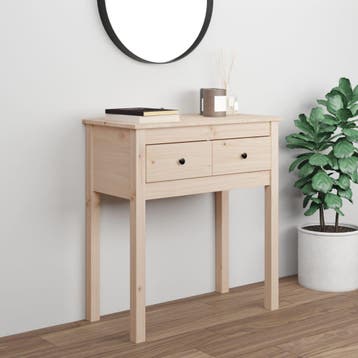 vidaXL Wandtafel 70x35x75 cm massief grenenhout, Verzenden, Nieuw, 60 cm of meer