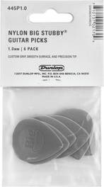 Jim Dunlop 445P10 nylon Big Stubby Plectrum 1.00 mm 6-pack, Ophalen of Verzenden, Nieuw, Elektrische gitaar