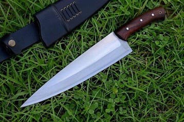 Handmade - A. Dekker - Tafelmes - Staal, Hout - Met zak