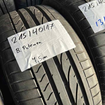 2 x Bridgestone Potenza 215-40-17 Zomerbanden 7,5mm, 17 inch, Ophalen of Verzenden, Band(en), Personenwagen