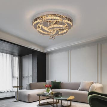 Luxe Kristallen Plafondlamp - Modern LED Verlichting met Dim, Verzenden, Nieuw