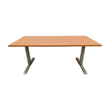 Zit-sta Bureau 160x80 cm, handmatig met zwengel verstelbaar, Ophalen of Verzenden, Gebruikt