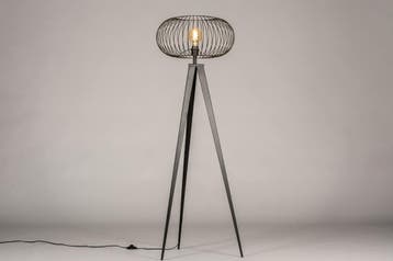 Rietveld Vloerlampen - Zwart - Metaal, Verzenden, Nieuw