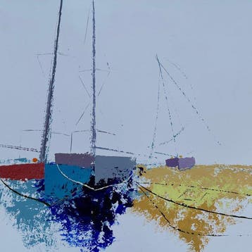 Jean Pierre Collin (1935-2025) - Marine aux bateaux (sans