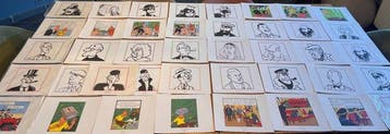Tintin - Portraits personnages Tintin Set van 48 losse, Nieuw