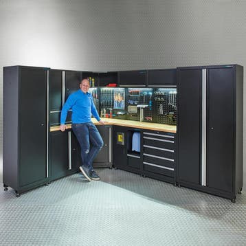 Datona Werkplaatsinrichting PREMIUM met eiken werkblad 560, Doe-het-zelf en Verbouw, Ophalen of Verzenden, Nieuw