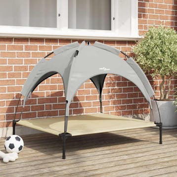 vidaXL Hondenbed 90 x 81 x 80,5 cm Staal Zilvergrijs, Verzenden, Nieuw