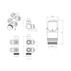 Radiator Onderblok Creavit Aloni Haaks Links Mat Zwart, Ophalen of Verzenden, Nieuw