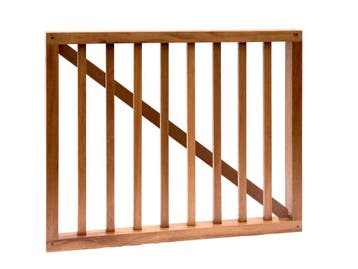 Hardhouten Spijlenhek/-poort 80 x 100 cm, Nieuw