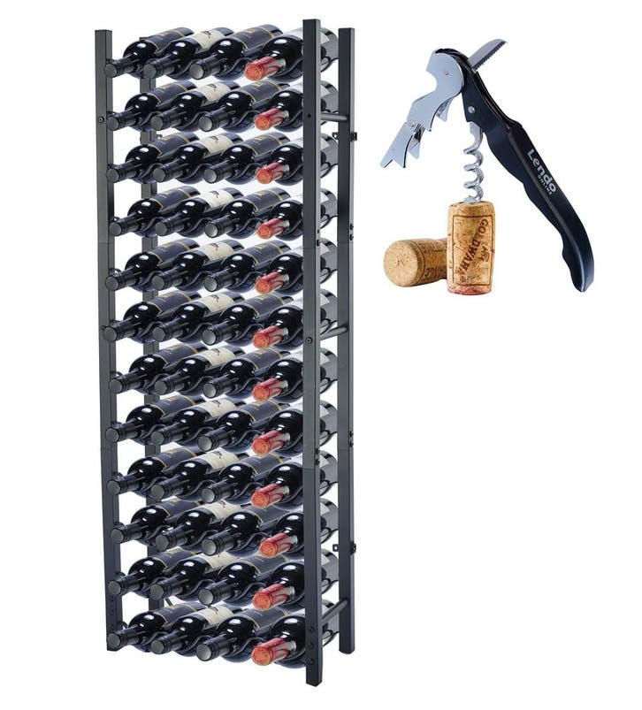 Wijnrek | 48 flessen | 45x20x120cm | Staal | Flessenrek |, Huis en Inrichting, Woonaccessoires | Wijnrekken, Nieuw, Verzenden