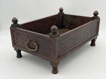 Antiek Bak - Teak - 1890-1920 - Anglo-Indiaas Tray 1900