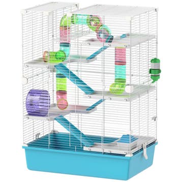 TRUUSK 6-verdiepingen Hamsterkooi met Buizen en Loopwiel - T, Verzenden, Nieuw