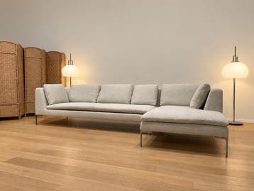 NIEUW GESTOFFEERD BB Italia Charles Hoekbank + GARANTIE, Hoekbank, Ophalen of Verzenden, Vierpersoons of meer, Design Bank Bankstel Zetel Hoekbank B&B Italia