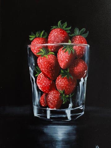 Franco Bencivenga (1953) - Fragole con bicchiere