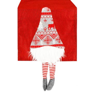 Tafelkleed -Kerst - Dwerg - Rood - Polyester - 180 x 33 CM, Ophalen of Verzenden, Nieuw