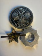 Rusland. Lot of 3 pcs., various objects, incl. Medal -