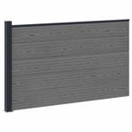 vidaXL Hekpaneel WPC en Aluminium Grijs, Verzenden, Nieuw