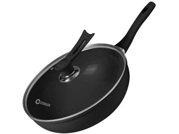 COOCK Wokpan Inductie 32cm - Keramische Anti-Aanbaklaag -, Huis en Inrichting, Keuken | Potten en Pannen, Verzenden, Nieuw