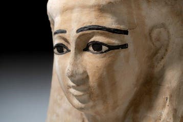 Oude Egypte, late periode Hout grote grafmasker, met Spaanse