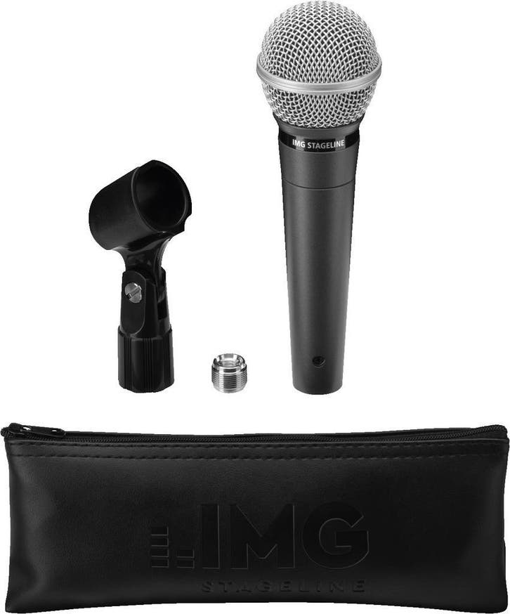 Dynamische microfoon met XLR aansluiting en microfoonhouder, Muziek en Instrumenten, Microfoons, Nieuw, Ophalen of Verzenden
