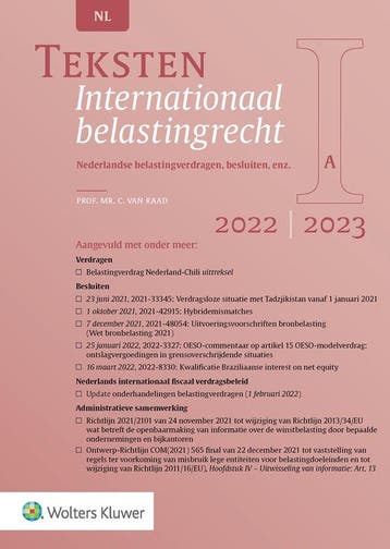9789013169065 Teksten Internationaal belastingrecht 2022/..., Boeken, Studieboeken en Cursussen, Verzenden, Zo goed als nieuw