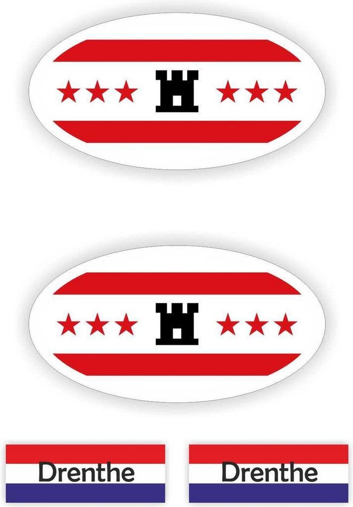 Provincie Drenthe auto stickers. (287.la15), Auto diversen, Autostickers, Verzenden