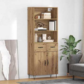 vidaXL buffetkast 2 st Artisan Eiken 69,5 x 34 x 180 cm, Minder dan 50 cm, Verzenden, Nieuw, Minder dan 100 cm