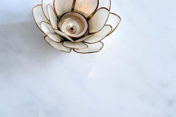 Ronde bijzettafel ELEGANCE 60cm witgoud antiek marmer metaal, Huis en Inrichting, Ophalen of Verzenden, Nieuw