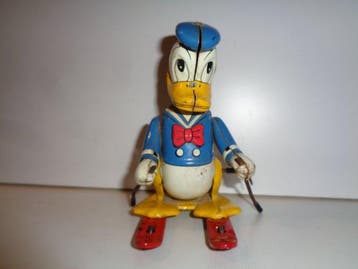 Line Mar Toys - Walt Disney Production Donald Duck Skiën,, Antiek en Kunst
