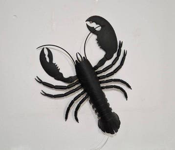 Wandkandelaar - Smeedijzer - Kreeft, Antiek en Kunst