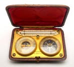Antique French Pocket Barometer Altimeter Compass Compendium