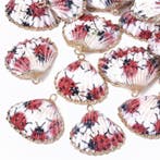 1 x Schelp hanger specials Kokkel Gold Lieveheersbeestjes, Ophalen of Verzenden, Nieuw, Bedel