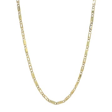 Gouden collier valkenoog 46 cm 14 karaat, Sieraden, Tassen en Uiterlijk, Kettingen, Verzenden, Zo goed als nieuw, Goud