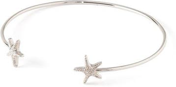 Orelia armband, bangle met zeesterren zilverkleurig, Verzenden, Nieuw