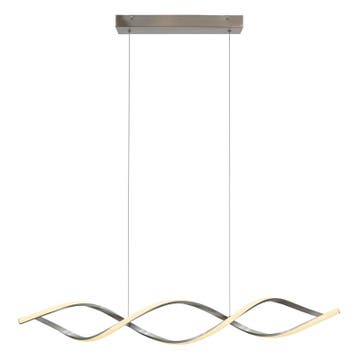 Design hanglamp zilver, Kuno, 45W, 3000K LED, 3-staps, Ophalen of Verzenden, Nieuw, Metaal, Design