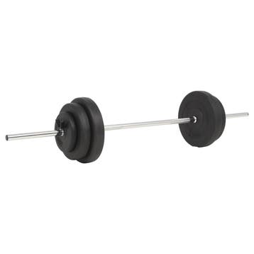 vidaXL Halter met gewichten 60 kg, Verzenden, Nieuw