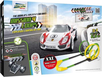 Darda Mission 4 Loops | Incl. Porsche | Tweedekansje OP=OP, Overige merken, Racebaan, Opwindmechanisme, Ophalen of Verzenden