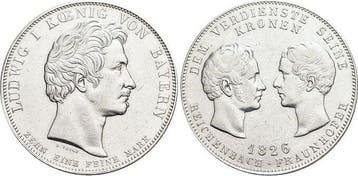 Geschichtstaler, daalder 1826 Bayern Ludwig I 1825-1848, Verzenden