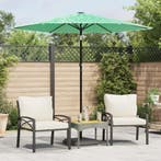 vidaXL Parasol met stalen paal 223x223x213 cm groen, Tuin en Terras, Verzenden, Nieuw, 2 tot 3 meter