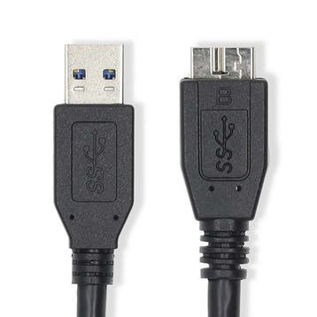 USB A naar Micro USB kabel | 2 meter | USB 3.0, Verzenden, Nieuw