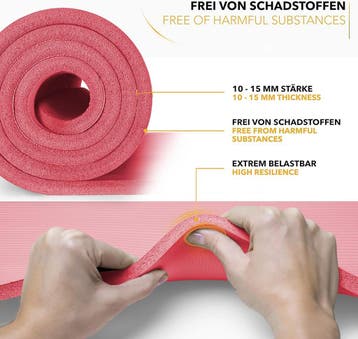 Yogamat - Fitness mat - Sportmat - Yoga mat extra dik - 185x, Verzenden, Zo goed als nieuw